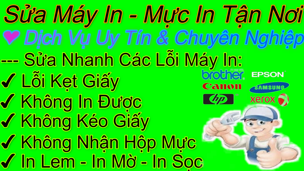 Sửa Máy In Tại Quận Tân Phú